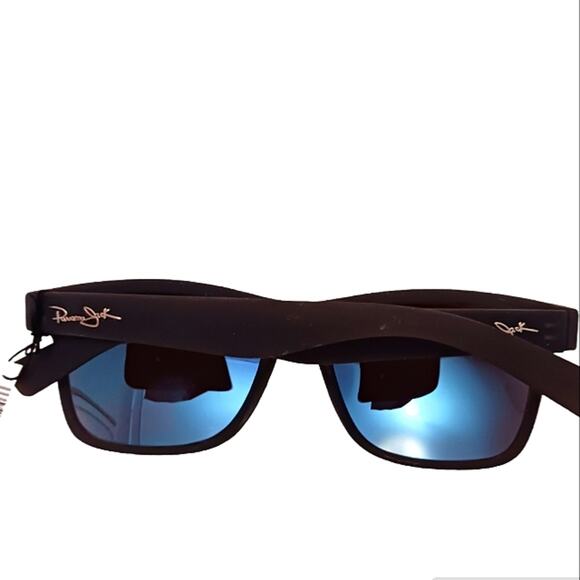 Panama Jack Sunglasses POLARIZED Blue Lens BLACK Frames 400 UV Modern - Picture 16 of 16